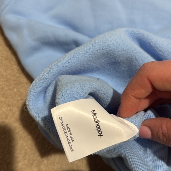 MADHAPPY Powder Blue Script Hoodie - Picture 6 of 10